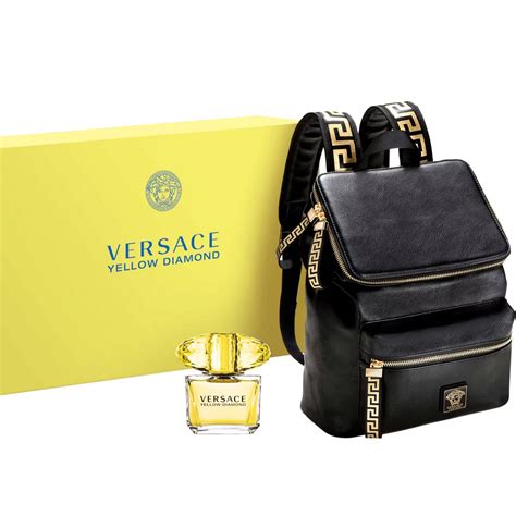 versace set with backpack|Versace aftershave gift set.